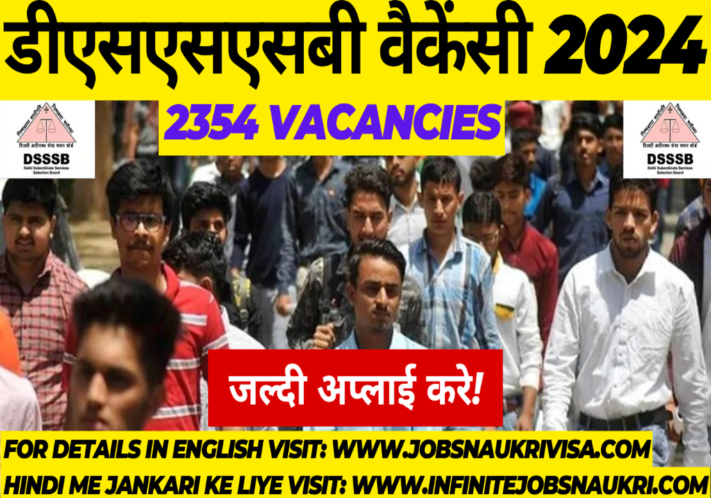 dsssb recruitment 2024 qualification